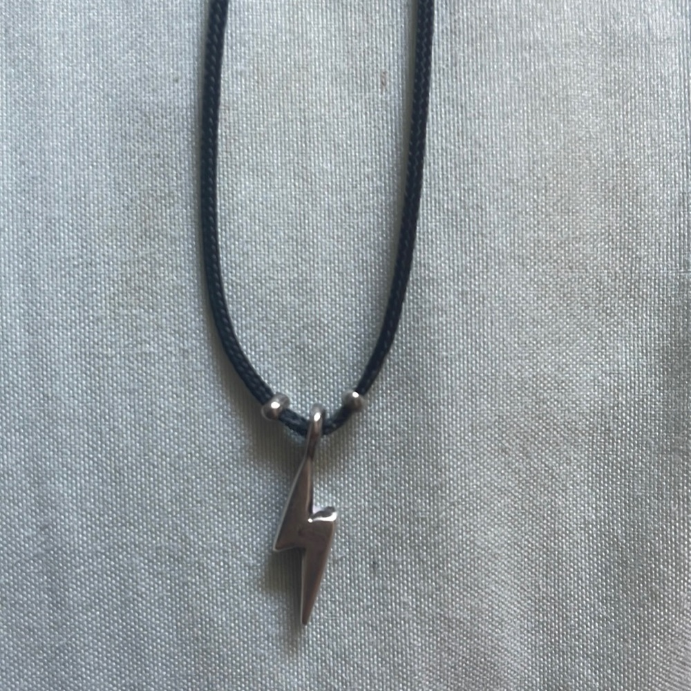 Jill Platner Silver Lightning bolt choker